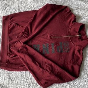 VS PINK zip up sweater